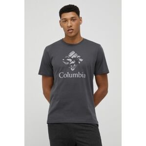 Columbia pamut póló szürke, nyomott mintás