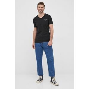 Calvin Klein Jeans t-shirt fekete, férfi, nyomott mintás