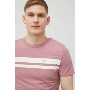 Tom Tailor t-shirt rózsaszín, férfi, melange