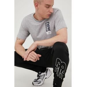 New Balance t-shirt MT21902AG szürke, férfi, melange