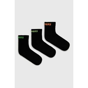 Skechers gyerek zokni (3 pár) fekete