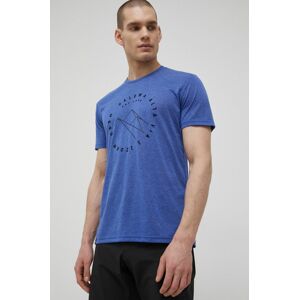 Salewa sportos póló Alta Via kék, nyomott mintás