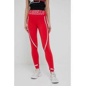 LaBellaMafia edzős legging piros, női, nyomott mintás