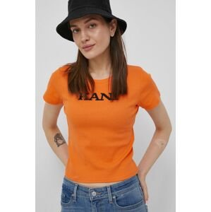 Karl Kani t-shirt női, narancssárga