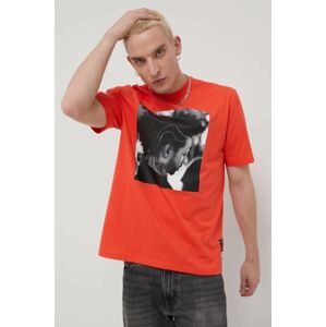 Reebok Classic t-shirt HG4345 piros, férfi, nyomott mintás