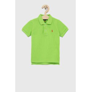 Polo Ralph Lauren gyerek pamut póló zöld, sima
