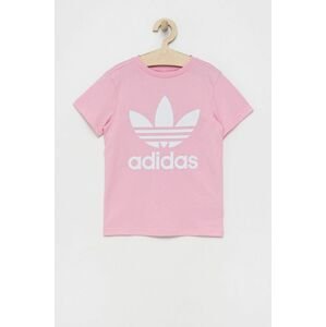 adidas Originals gyerek pamut póló HC9585 rózsaszín