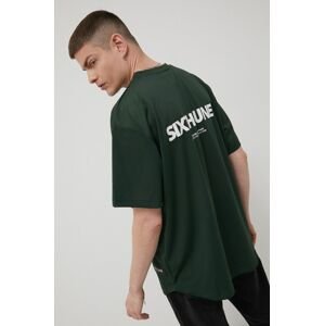 Sixth June t-shirt zöld, férfi, nyomott mintás