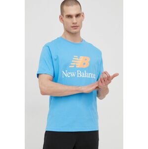 New Balance pamut póló MT21529VSK nyomott mintás
