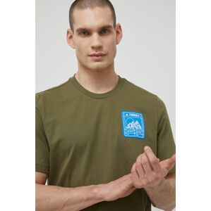 adidas TERREX t-shirt Patch Mountain Graphic HE1643 zöld, férfi, nyomott mintás