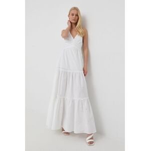 Pinko pamut ruha fehér, maxi, harang alakú