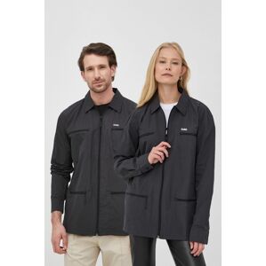 Rains rövid kabát 18690 Woven Shirt fekete, átmeneti