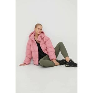 Outhorn rövid kabát női, rózsaszín, téli, oversize