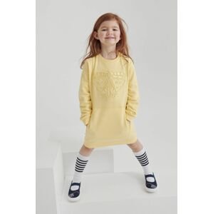 Reima gyerek pamutruha sárga, mini, egyenes