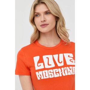 Love Moschino t-shirt női, narancssárga