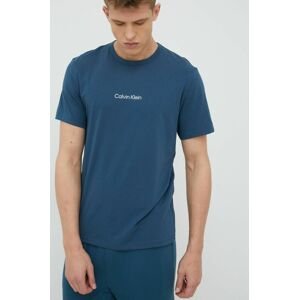 Calvin Klein Underwear pizsama póló türkiz, nyomott mintás