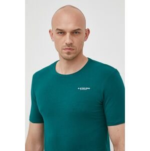 G-Star Raw t-shirt zöld, férfi, sima