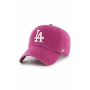 47brand sapka Los Angeles Dodgers rózsaszín, nyomott mintás