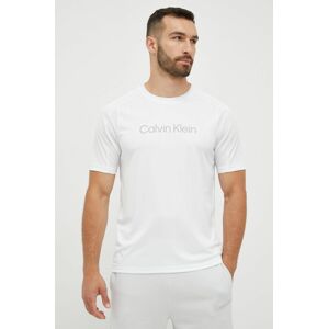Calvin Klein Performance edzős póló Ck Essentials fehér, nyomott mintás