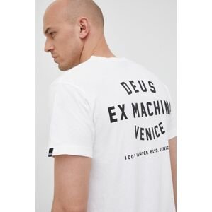 Deus Ex Machina pamut póló fehér, nyomott mintás