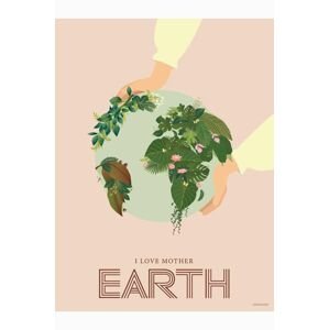 Vissevasse poszter I Love Mother Earth 50x70 cm