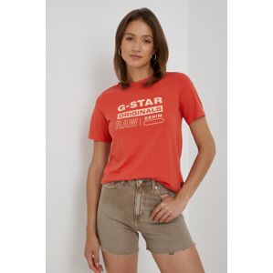 G-Star Raw t-shirt női, narancssárga