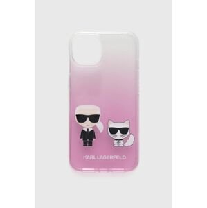 Karl Lagerfeld iPhone 13 Pro telefon tok rózsaszín