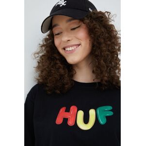HUF pamut póló fekete