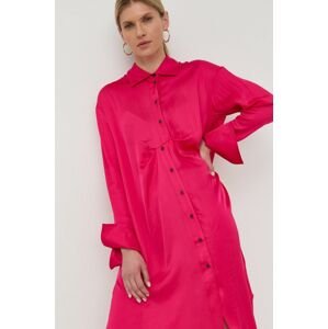 Birgitte Herskind ruha rózsaszín, midi, oversize