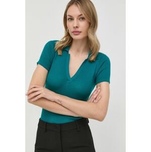 MAX&Co. t-shirt női, galléros, zöld