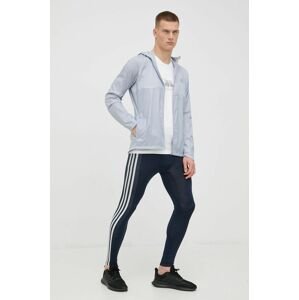 adidas Performance edzős legging 3-stripes sötétkék, férfi, nyomott mintás