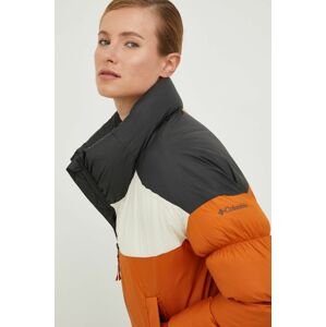 Columbia rövid kabát női, narancssárga, téli, oversize