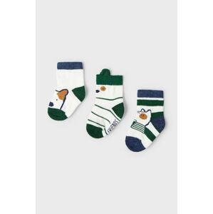 Mayoral Newborn gyerek zokni (3 pár) zöld