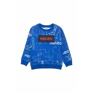 Kenzo Kids gyerek melegítőfelső pamutból sötétkék, mintás