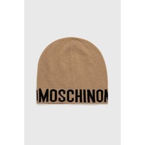 Moschino gyapjú sapka vékony, bézs, gyapjú