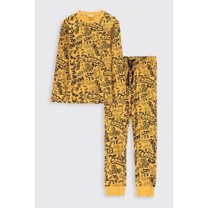 Coccodrillo gyerek pamut pizsama sárga, mintás