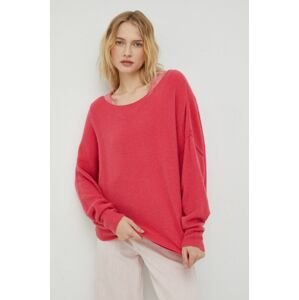 American Vintage gyapjúkeverék pulóver női, rózsaszín