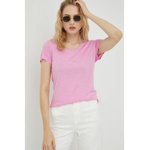 American Vintage t-shirt női, rózsaszín
