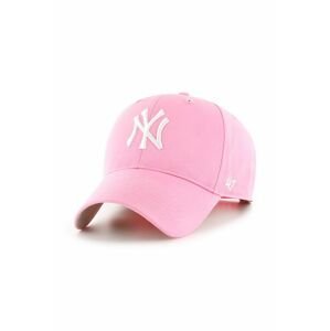 47brand sapka Mlb New York Yankees rózsaszín, nyomott mintás