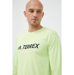 adidas TERREX sportos hosszú ujjú Trail zöld, nyomott mintás