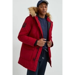 Superdry rövid kabát piros, férfi, átmeneti