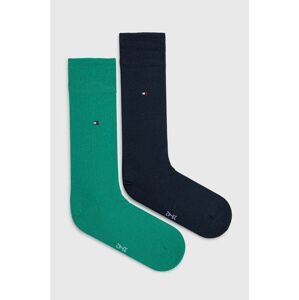 Tommy Hilfiger zokni (2 pár) zöld, férfi