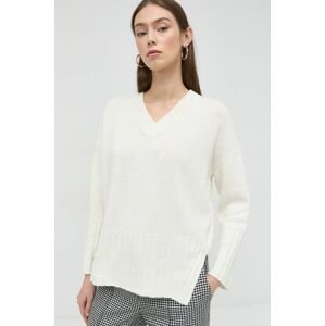 Marella gyapjú pulóver női, fehér
