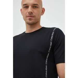 Calvin Klein Performance edzős póló Active Icon fekete, nyomott mintás