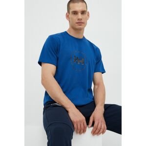 Helly Hansen t-shirt kék, férfi, nyomott mintás