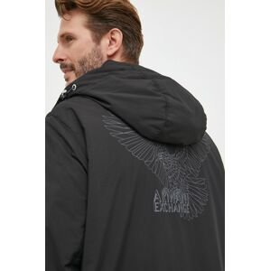 Armani Exchange rövid kabát fekete, férfi, átmeneti