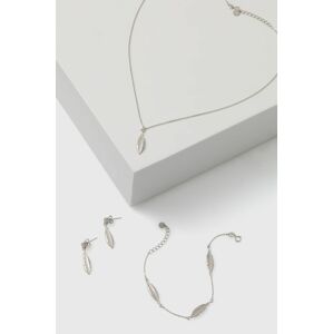 Answear Lab ezüst nyaklánc, karkötő és fülbevaló