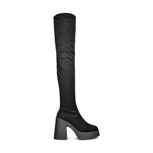 Altercore csizma Daphne Faux Suede fekete, női, platformos