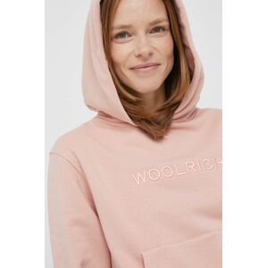 Woolrich felső rózsaszín, női, nyomott mintás, kapucnis
