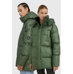 Rains rövid kabát 15040 Boxy Puffer Parka , zöld, téli